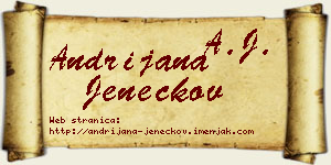 Andrijana Jeneckov vizit kartica